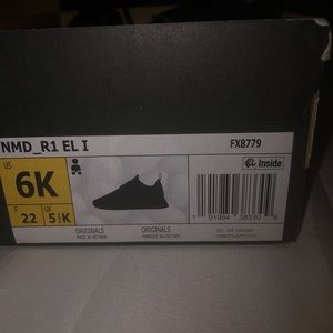 Adidias black kids sneakers